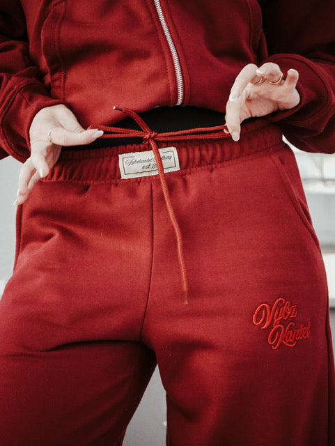 Burgundy Dream Tracksuit Pants