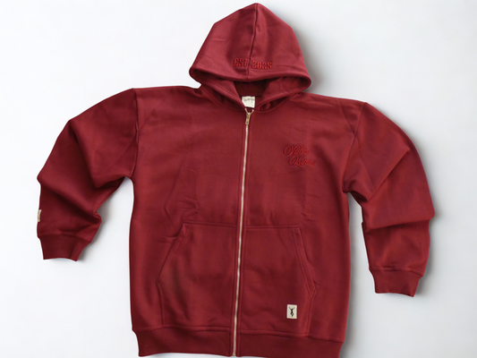 Burgundy Dream Tracksuit zip up Hoodie