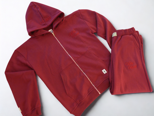 Burgundy Dream Full Tracksuit Set