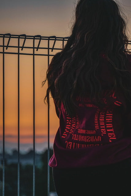 Burgundy Dream Tracksuit zip up Hoodie